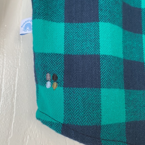 Ruffle Butts navy and emerald button down NWT - Picture 6 of 10